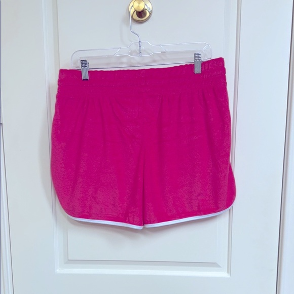 90 Degree By Reflex Pink Towel Terry Shorts - Picture 7 of 7